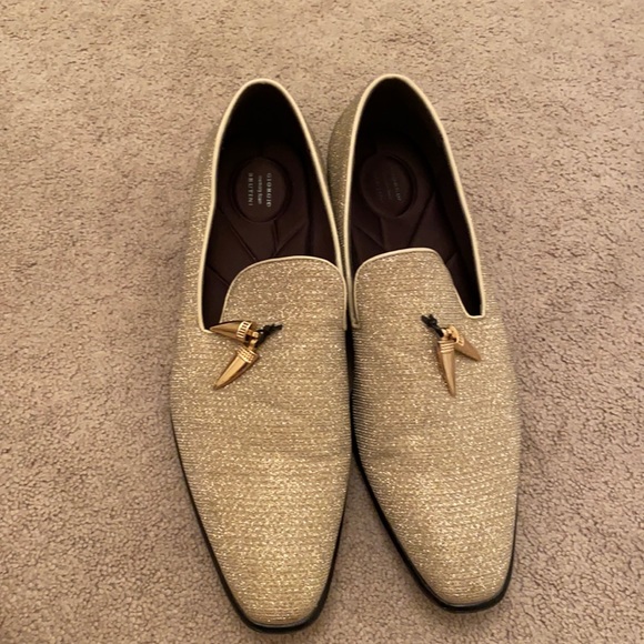 Giorgio Brutini Gold Canvas Loafers 